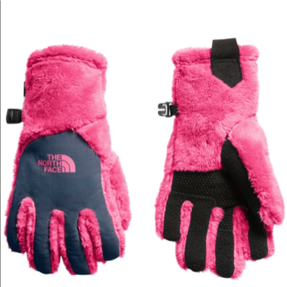The north face fuzzy gloves